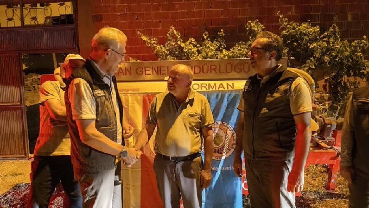 Patlayan lastiğine rağmen yangına su taşıyan çiftçiye anlamlı hediye