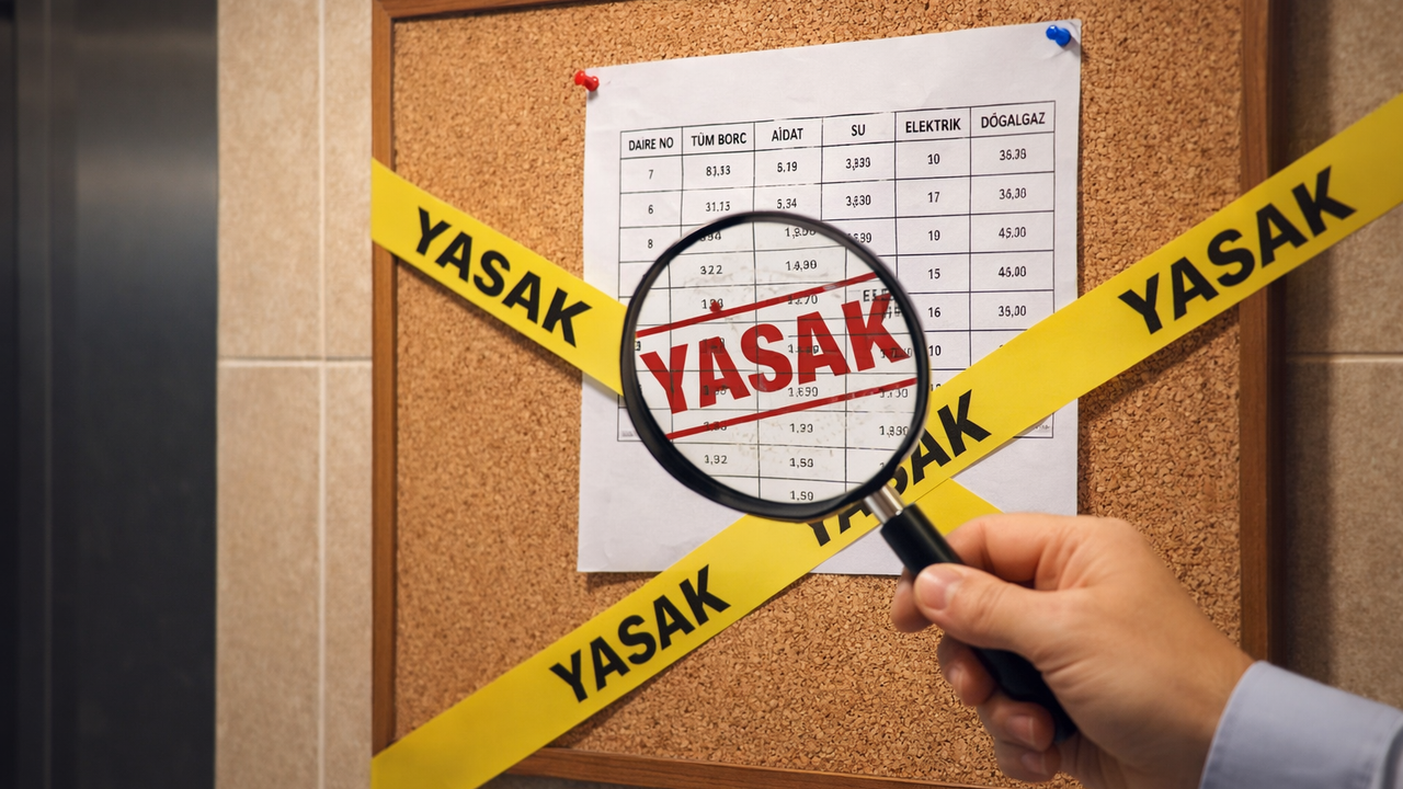 Apartmana borç listesi asmak artık yasak