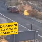 Çakmağı çıkarıp sit alanını ateşe verdi: O anlar kamerada