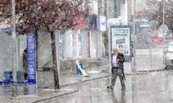 Erzurum'a mayıs ayında lapa lapa kar yağdı