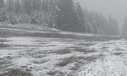 Ilgaz Dağı'na kar yağdı