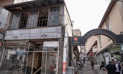 Erzurum'da boşaltılan dükkanda kısmi çökme meydana geldi