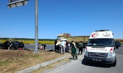Tekirdağ'da iki otomobil çarpıştı, 9 kişi yaralandı