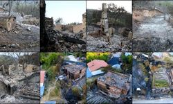 Karabük’te yangın hasarı görüntülendi