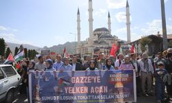 Tokat'ta Filistin ile Küresel Sumud Filosu'na destek yürüyüşü yapıldı