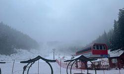 Ilgaz Dağı'nda kar yağışı etkili oluyor