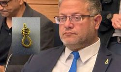 Soykırımcı İsrail'in Güvenlik Bakanı 'yağlı urgan' rozeti taktı