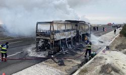 Eskişehir'de otobüs yandı