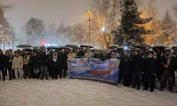 Kar altındaki Malatya’dan Gazze’ye güçlü destek