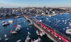 Galata'da 520 bin kişi Gazze için tek yürek oldu