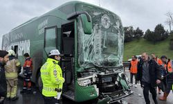 Konyaspor otobüsü İstanbul'da kaza yaptı