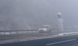 Bolu Dağı'nda sis etkili oluyor