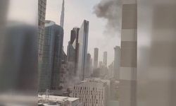 Dubai'de bir binaya şarapnel parçaları isabet etti