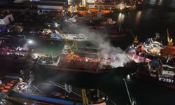 Tuzla'da kuru yük gemisinde yangın