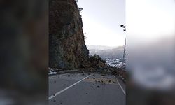 Gümüşhane-Giresun kara yolunda heyelan