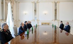 Aliyev, İçişleri Bakanı Çiftçi'yi kabul etti