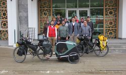 Bisikletleriyle dünya turuna çıkan İspanyol çift Sivas'ta mola verdi