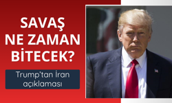 Savaş ne zaman bitecek? Trump'tan İran açıklaması