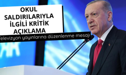 Başkan Erdoğan'dan okul saldırılarına ilişkin açıklama
