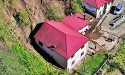 Trabzon'da heyelan! Bir ev tahliye edildi