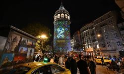 Galata Kulesi'nde kültürel miras için farkındalık gösterisi