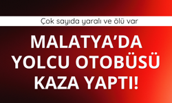 Malatya'da yolcu otobüsü kaza yaptı!