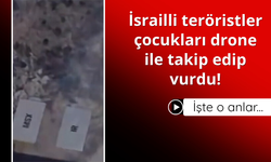 İsrailli teröristler çocukları drone ile takip edip vurdu!