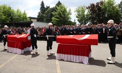 Şehit polislerimiz için Tekirdağ'da cenaze töreni düzenlendi