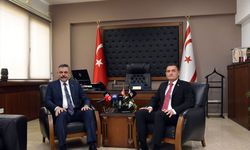 Bakan Çiftçi, KKTC İçişleri Bakanı Oğuz'u ziyaret etti