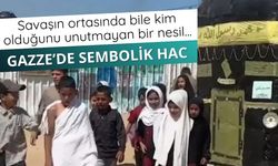 Gazzeli çocuklardan sembolik Hac