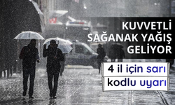 4 il için sarı kodlu uyarı! Kuvvetli yağışa geliyor