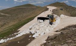 Bitlis'te temmuzda kar mesaisi sürüyor