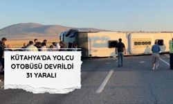 Kütahya'da yolcu otobüsü devrildi: 31 yaralı