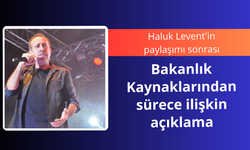 Haluk Levent'in paylaşımı sonrası Bakanlık kaynaklarından açıklama