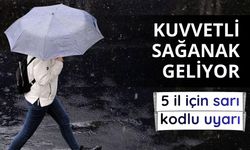 5 il için 'sarı' uyarı: Kuvvetli yağışa dikkat