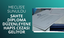 Meclis'e sunuldu: Sahte diploma düzenleyene hapis cezası geliyor