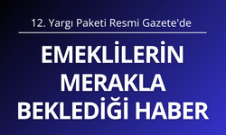 Emeklilerin beklediği haber! 12. Yargı Paketi Resmi Gazete'de