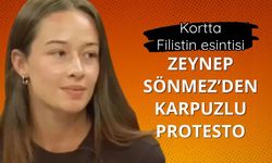 Kortta Filistin esintisi: Zeynep Sönmez’den karpuzlu protesto