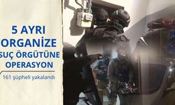5 ayrı organize suç örgütüne operasyon: 161 şüpheli yakalandı