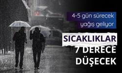 Sıcaklıklar 7 derece birden düşecek: 4-5 gün sürecek yağış geliyor