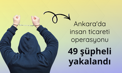 Ankara'da insan ticareti operasyonu: 49 şüpheli yakalandı