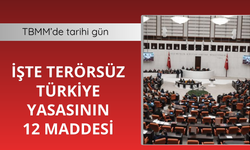 Terörsüz Türkiye yasasında 12 maddenin tamamı