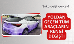 Bu da oldu! Yoldan geçen tüm araçların rengi değişti