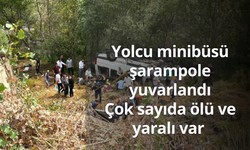 Yolcu minibüsü şarampole yuvarlandı: Çok sayıda ölü ve yaralı var