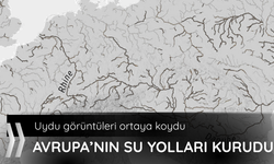 Uydu görüntüleri ortaya koydu: Avrupa'nın su yolları kurudu