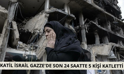 Katil İsrail Gazze'de son 24 saatte 5 kişi katletti