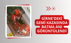 Girne'deki gemi kazasında batma anı görüntülendi