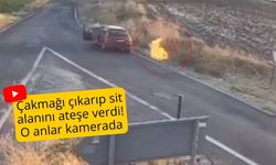 Çakmağı çıkarıp sit alanını ateşe verdi: O anlar kamerada