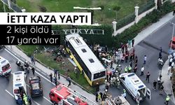 Zeytinburnu'nda İETT otobüsü duvara çarptı