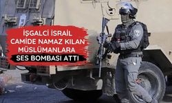 İşgalci İsrail Şeria'da bir camide namaz kılan Müslümanlara ses bombası attı